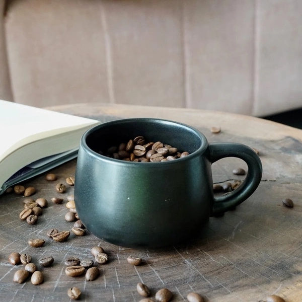 Black Coffee Mug (Single)  - Black, 200ml