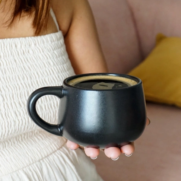 Black Coffee Mug (Single)  - Black, 200ml