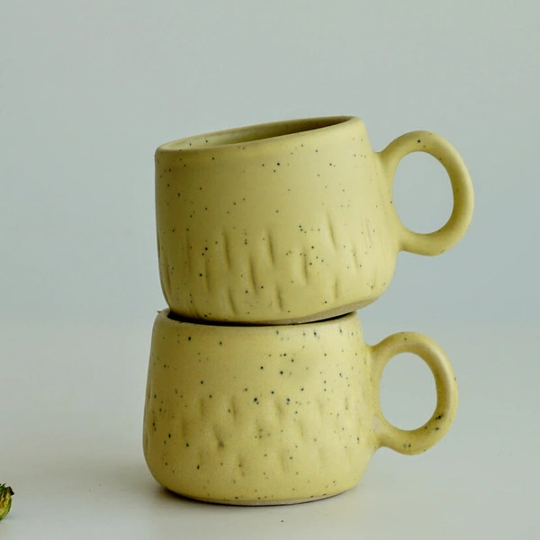 Yellow Coffee Cup (Set Of 2)