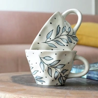 Petal Mug (Single) - White, 200 ML