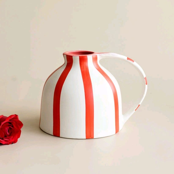 Red Line Vase - Red