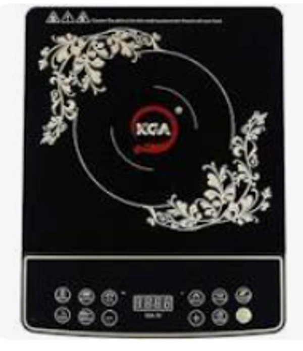 Kelvinator 1600w Induction Cooktop(kelvinator) - 1600w, Crystal Glass(गारंटी 24माह ), Black