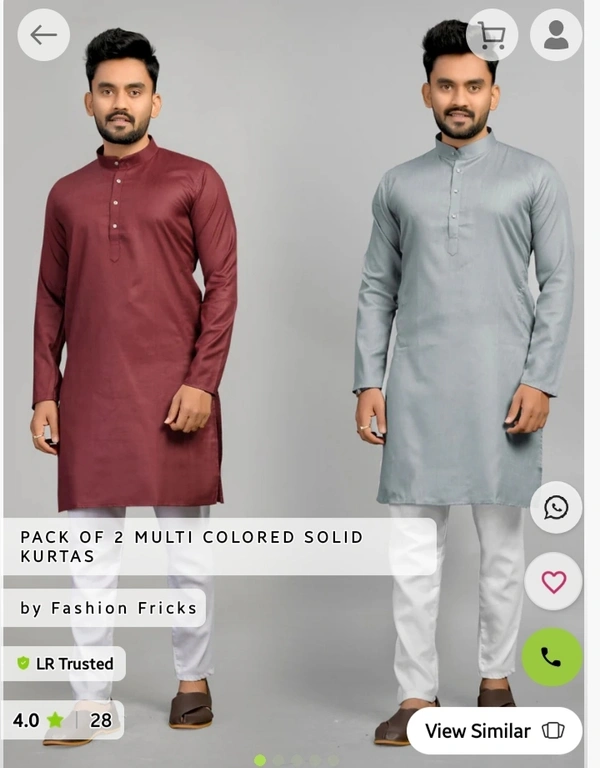 Cotton KURTA SET OF 2