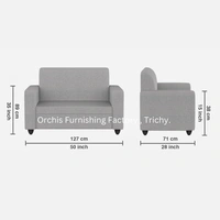 2 Seater Sofa Perfect Gift Idea - Silver