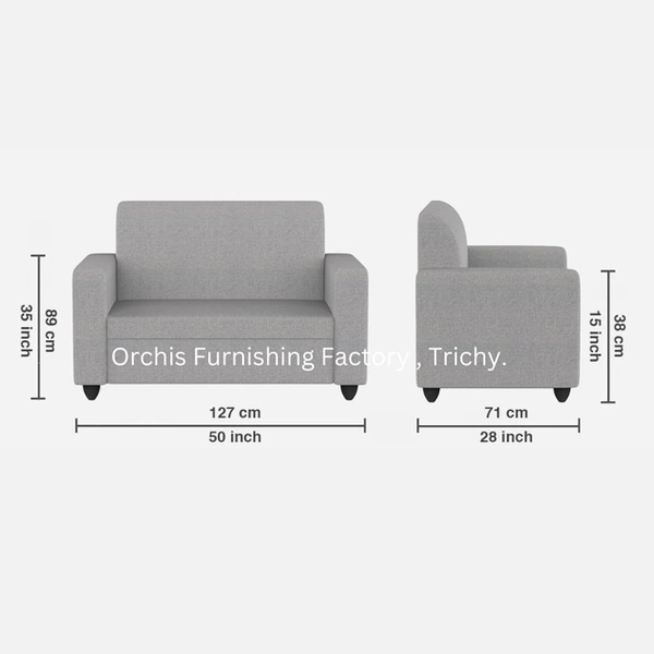 2 Seater Sofa Perfect Gift Idea - Silver