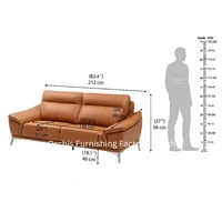 Recorn Luxury 3 Seater Sofa Foam Handle