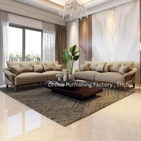 Recorn Luxury 3 seater sofa Wooden Pillow handle