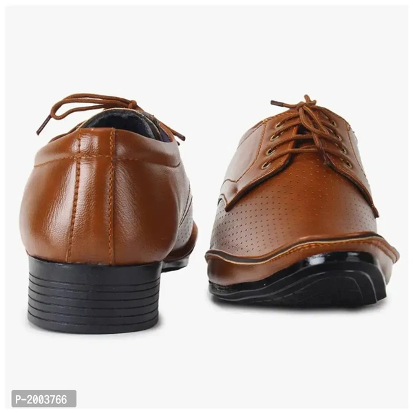 Synthetic Leather Formal Shoes For Men - UK6, Brown