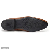 Synthetic Leather Formal Shoes For Men - UK6, Brown