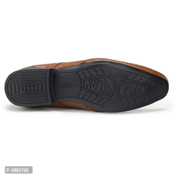 Synthetic Leather Formal Shoes For Men - UK6, Brown