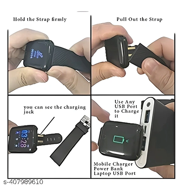 ID116 Plus Waterproof Smart Watch For Men & Women  - Free Size