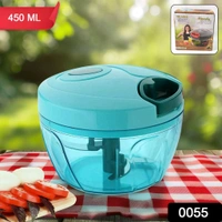 Indo Glow 3 Blades Handy Chopper and Slicer Used Widely for chopping and Slicing (450 ML / 1 Pc)