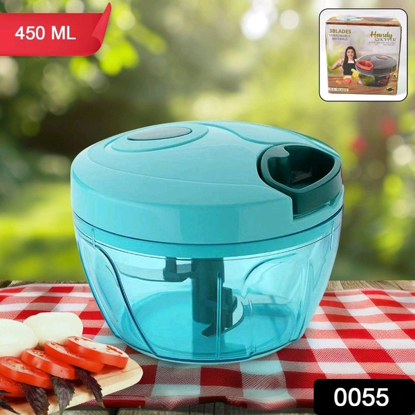 Indo Glow 3 Blades Handy Chopper and Slicer Used Widely for chopping and Slicing (450 ML / 1 Pc)