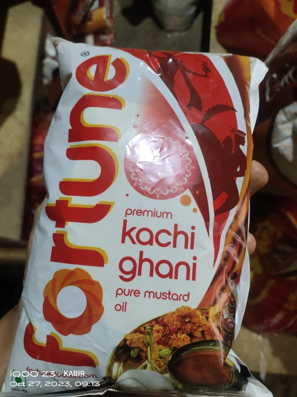 Fortune Kachi Ghani Pure Mustard Oil  - 1 Lit