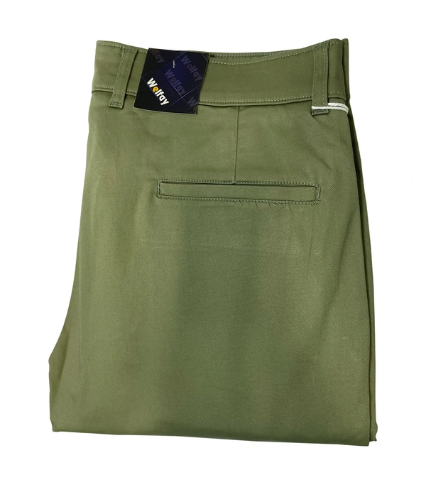 Welfay Non Denim Trouser - Olive Green - olive green, : 34 cm