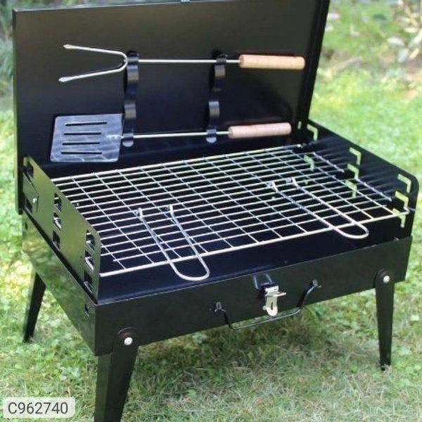 BestFair Barbeque Grill (foldable Barbeque Grill)  - 43-27-46 cm (L*W*H) , black