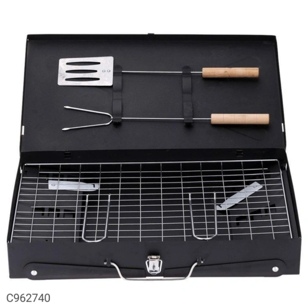 BestFair Barbeque Grill (foldable Barbeque Grill)  - 43-27-46 cm (L*W*H) , black