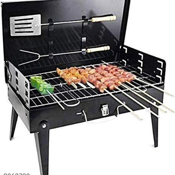BestFair Barbeque Grill (foldable Barbeque Grill)  - 43-27-46 cm (L*W*H) , black