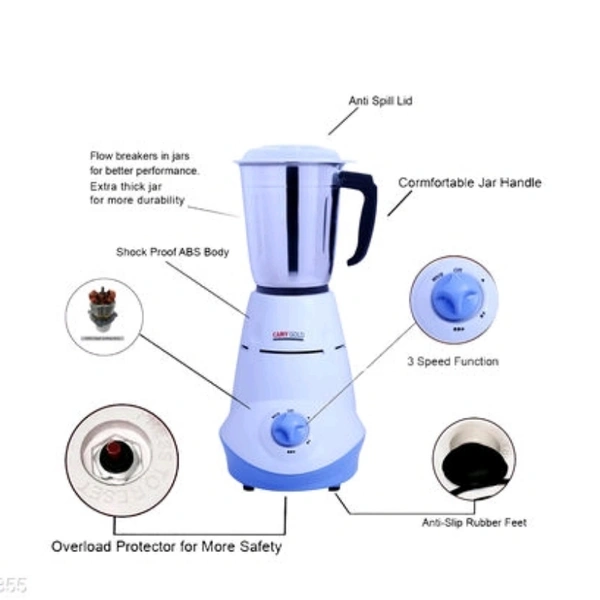 Camy-gold Mixer Juicer Grinder - white, 500 ml