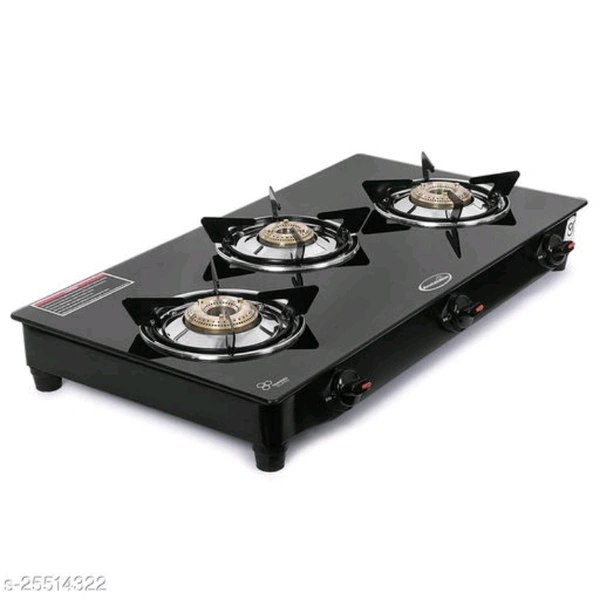 Burner Lpg Gas Stove - black, free size