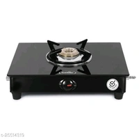 Burner Lpg Gas Stove - black, free size