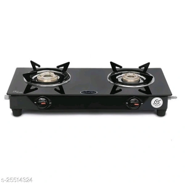 Burner Lpg Gas Stove - black, free size