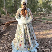 NEW DESIGNER INDO WESTERN LEHENGA GOWN
