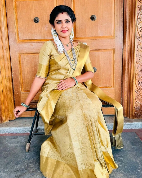 Nita Ambani's Style Kanchipuram Tissue Silk Saree 