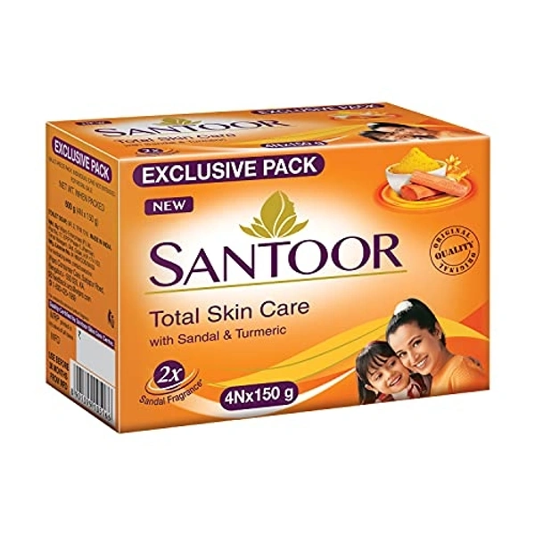 Santoor Sandel And Turmeric Soap-4X150 Grams