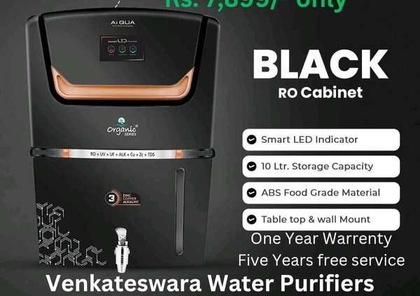 Water Purifier Black RO Cabinet