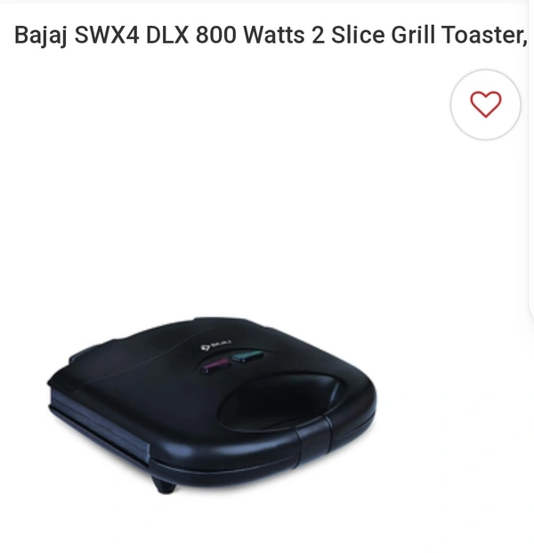 Bajaj Swx4 Deluex 2 Slice Grill Toaster - Black, 1