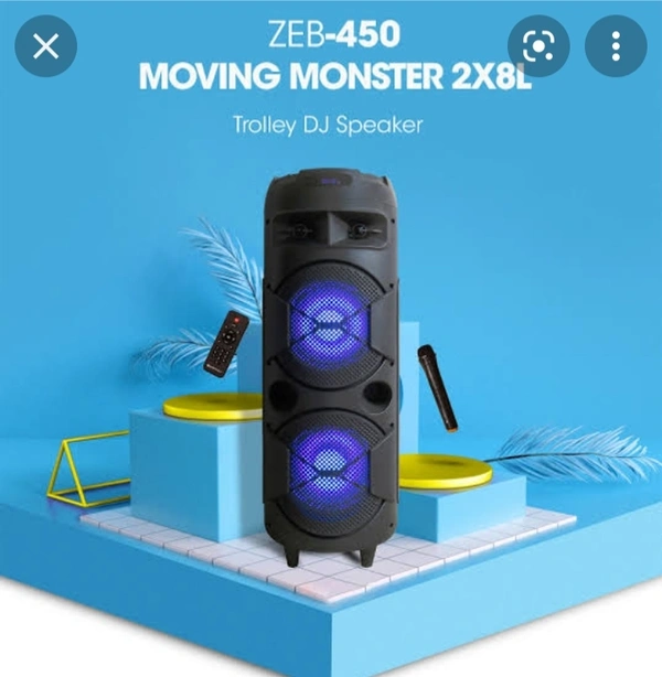 Zeb 450 Moving Dj Trolley Speaker  - Black, 1