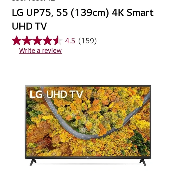 Lg 43" Android Led 4k Ultra Hd  - Black, 43"