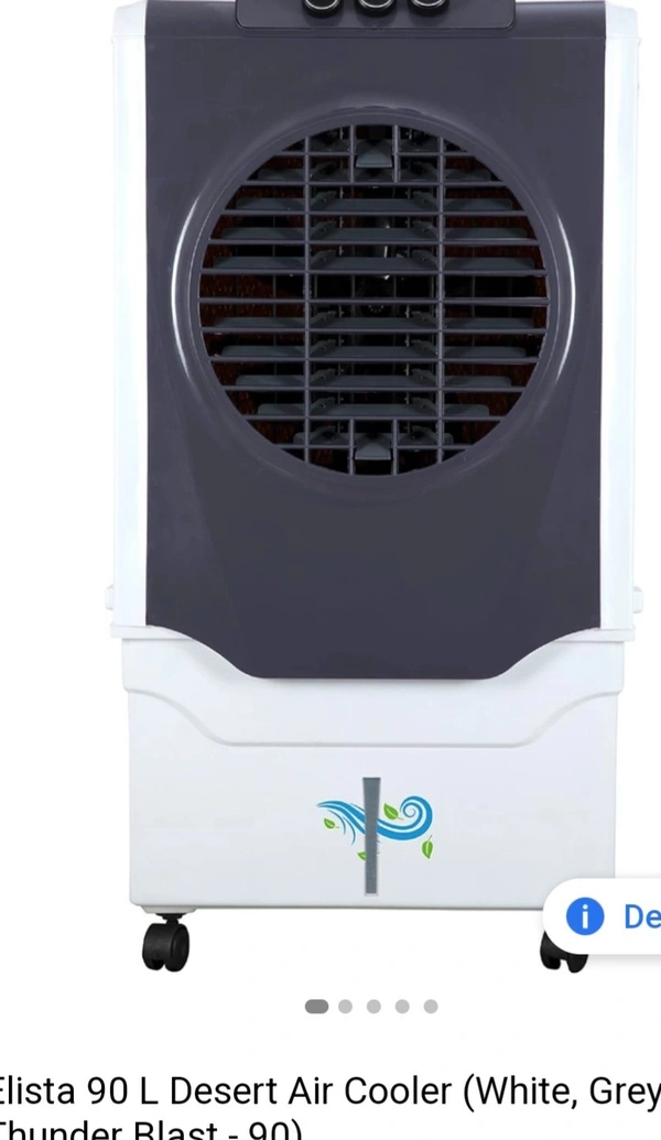 Elista Snow Monk Desert 90 Ltr Air Cooler - Gray, 90 Ltr