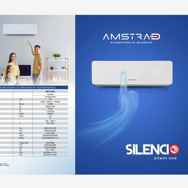 Amstrad 1.5 Ton 3* Inverter Ac  - White, 1.5 Ton