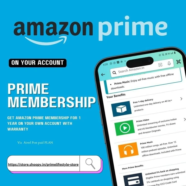 Amazon Prime Membership - 𝑶𝒏 𝑼𝒓 𝑴𝒂𝒊𝒍 - 1 Year