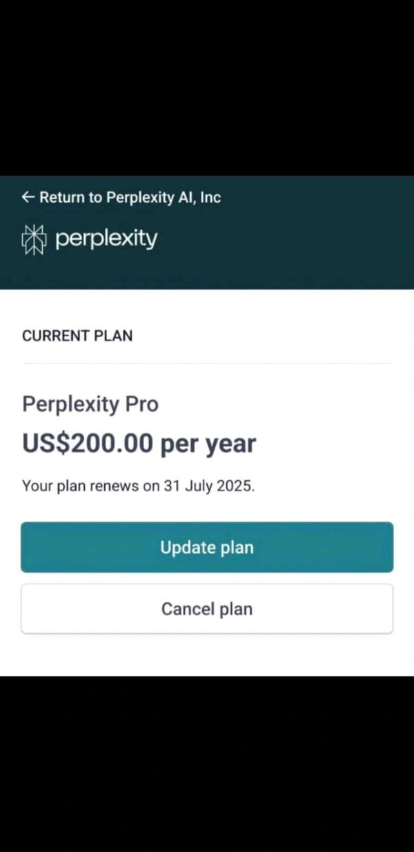 Perplexity - On Ur Mail - Yearly