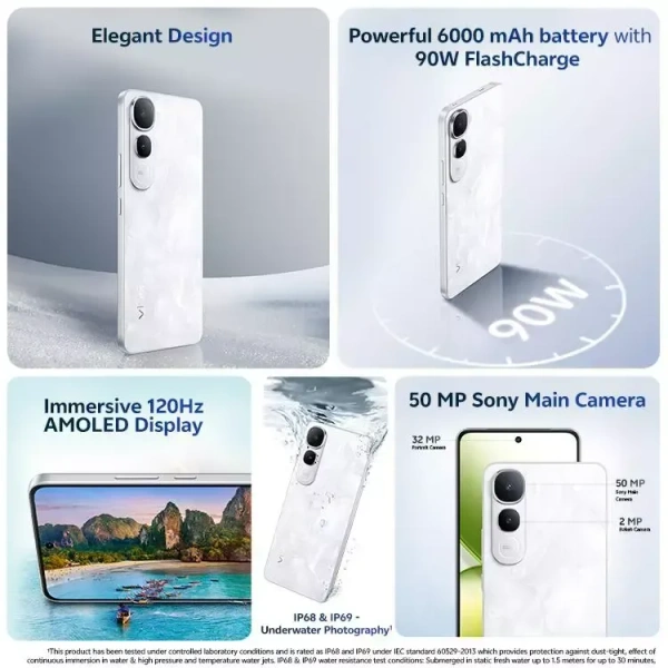 vivo Y400 5G (Glam White, 256 GB)  (8 GB RAM) - 8+256GB, Glam White
