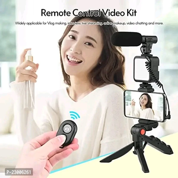 Mobile Vlogging Kit With Microphone Tripod Stand And 36 Led Light Vloging Mobile Setup For Youtubers Beginners Live Streamings