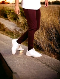 Men's Trackpants Maroon (Lycra) - S, Maroon