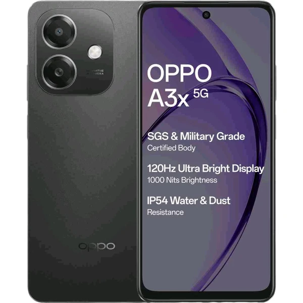 OPPO A3x 5G (Sparkle Black, 64 GB)  (4 GB RAM)