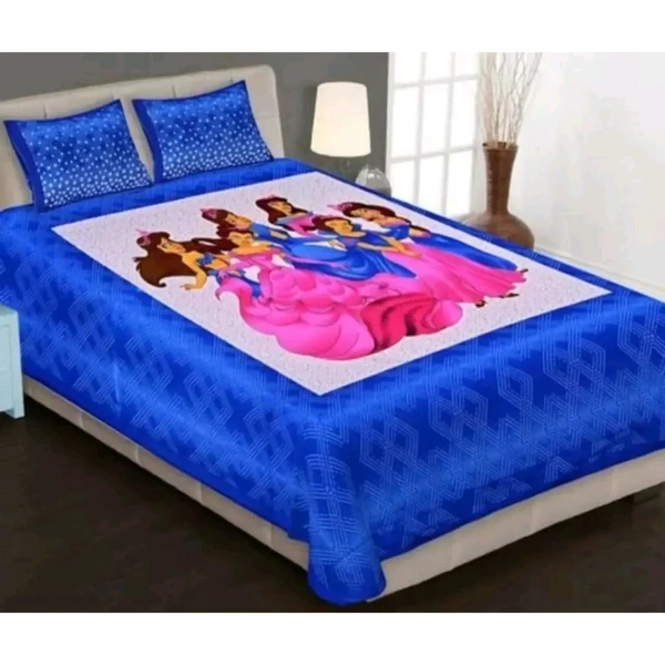 Modern Cotton Double Bedsheet with Pillow Covers