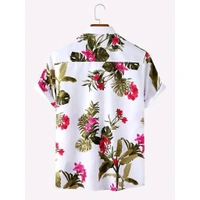 Stylish Lycra Short Sleeve Shirt For Men - White, S