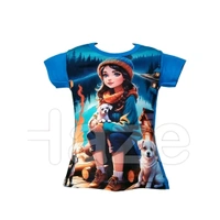 STYLIST GIRS PRINTED COMBO TSHIRTS PACK OF 5 - Multicolored, 2-3 Year