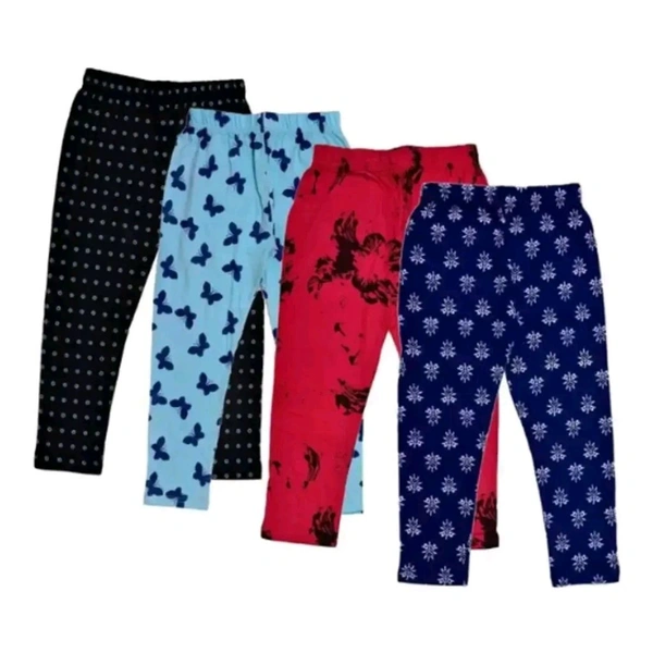 Niort Fashion kids printed soft cotton capri pack-4 - Multicolored, 4-5 Year