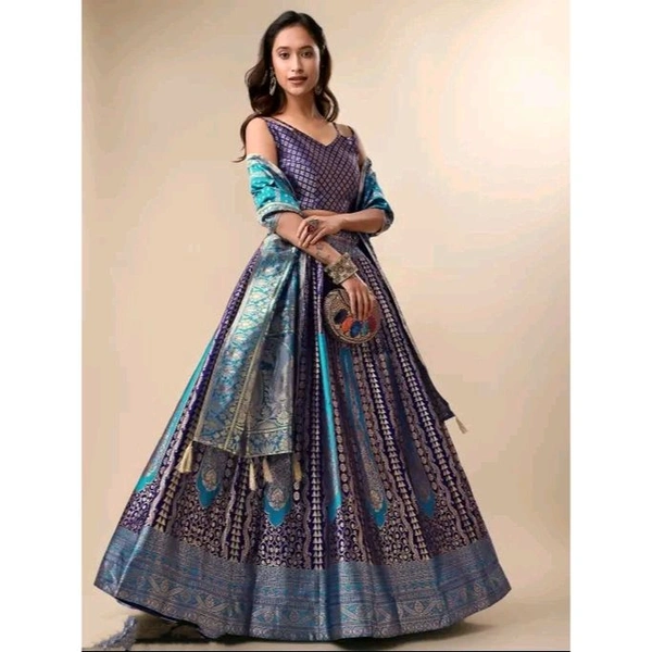 Women's Navy Blue Lehengas