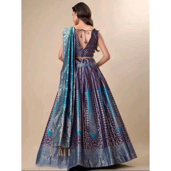 Women's Navy Blue Lehengas