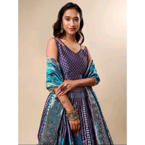 Women's Navy Blue Lehengas