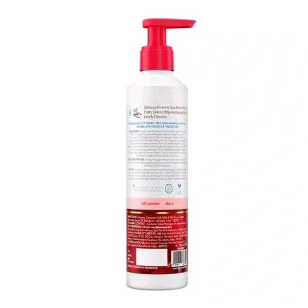 Mamaearth Hibiscus Damage Repair Shampoo With Hibiscus & Curry Leaves for Strong & Nourished Hair - 250ml | For Dry & Frizzy Hair | For Smoother, Shinier Hair | Suitable For All Hair Types