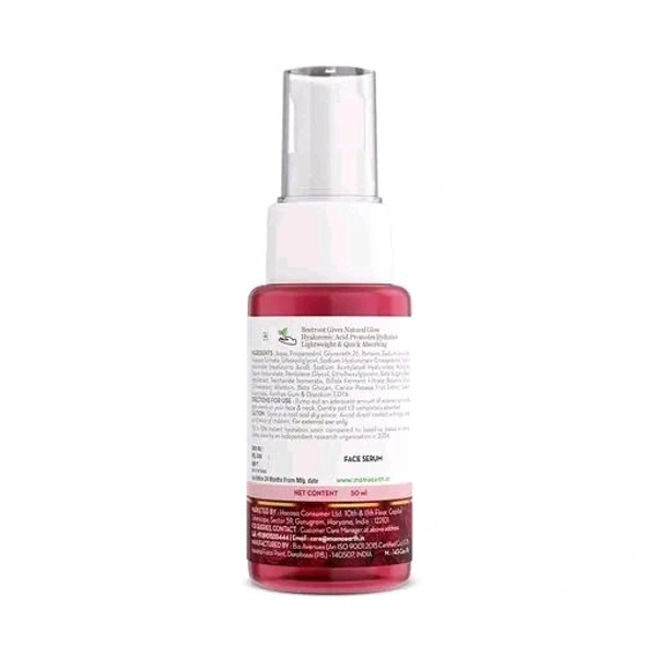 Mamaearth Beetroot Hydraful Essence Serum - 50 ml For Hydrated Pink Glow with Beetroot & 1% Hyaluronic Acid Complex Face Serum | Upto 92% Instant Hydration* | For Daily Smooth & Plumping Skin